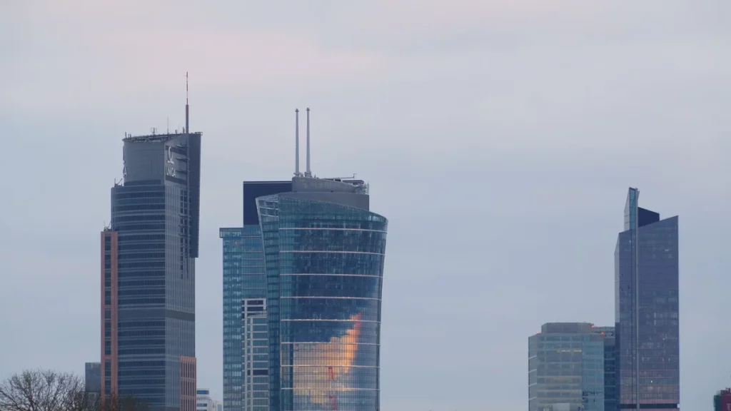 Wieżowce w centrum Warszawy
